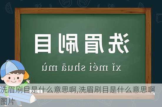 洗眉刷目是什么意思啊,洗眉刷目是什么意思啊图片