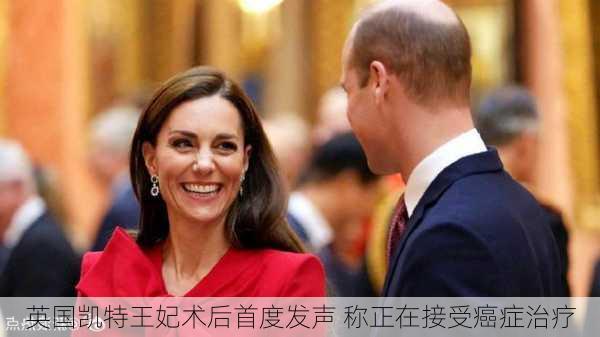 英国凯特王妃术后首度发声 称正在接受癌症治疗