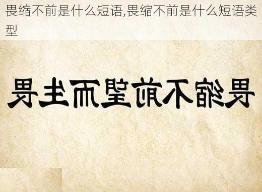 畏缩不前是什么短语,畏缩不前是什么短语类型