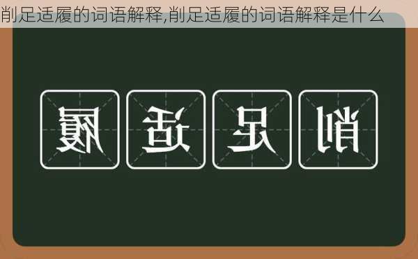 削足适履的词语解释,削足适履的词语解释是什么