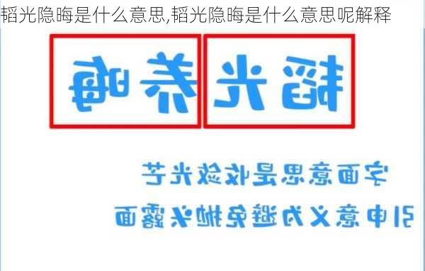 韬光隐晦是什么意思,韬光隐晦是什么意思呢解释