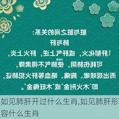 如见肺肝开过什么生肖,如见肺肝形容什么生肖