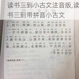 读书三到小古文注音版,读书三到带拼音小古文