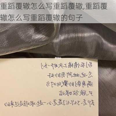 重蹈覆辙怎么写重蹈覆辙,重蹈覆辙怎么写重蹈覆辙的句子