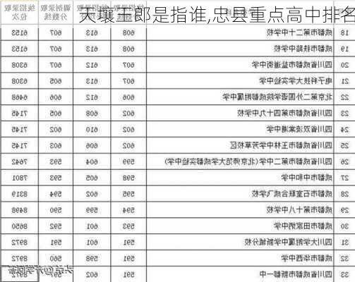 天壤王郎是指谁,忠县重点高中排名