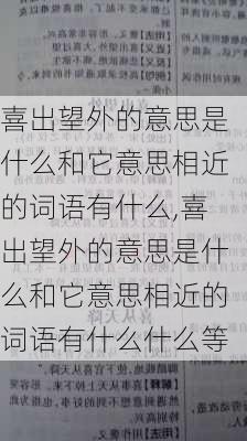 喜出望外的意思是什么和它意思相近的词语有什么,喜出望外的意思是什么和它意思相近的词语有什么什么等