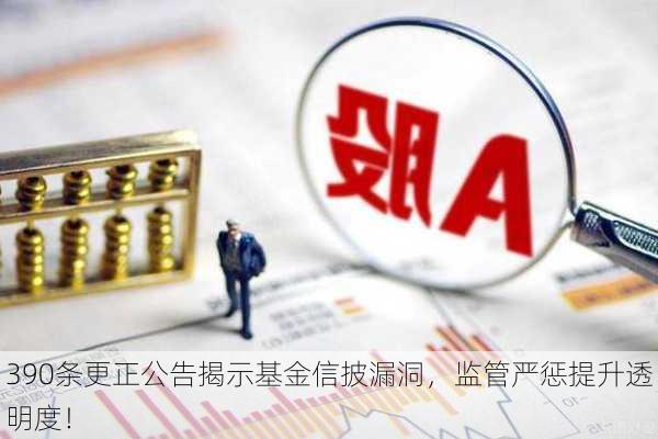 390条更正公告揭示基金信披漏洞，监管严惩提升透明度！