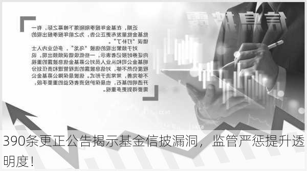 390条更正公告揭示基金信披漏洞，监管严惩提升透明度！