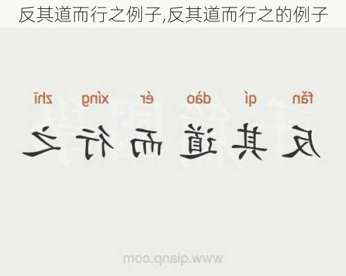 反其道而行之例子,反其道而行之的例子