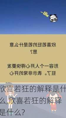 欣喜若狂的解释是什么,欣喜若狂的解释是什么?