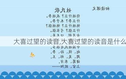 大喜过望的读音,大喜过望的读音是什么