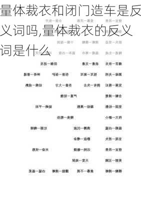 量体裁衣和闭门造车是反义词吗,量体裁衣的反义词是什么