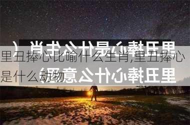 里丑捧心比喻什么生肖,里丑捧心是什么动物