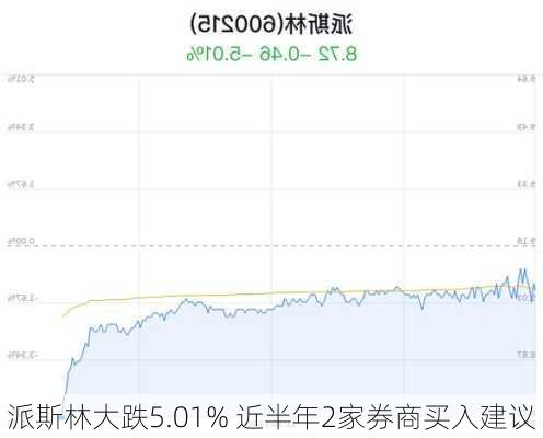 派斯林大跌5.01% 近半年2家券商买入建议