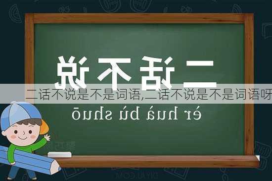 二话不说是不是词语,二话不说是不是词语呀