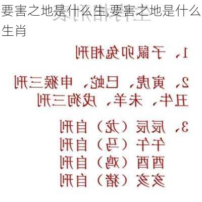 要害之地是什么生,要害之地是什么生肖