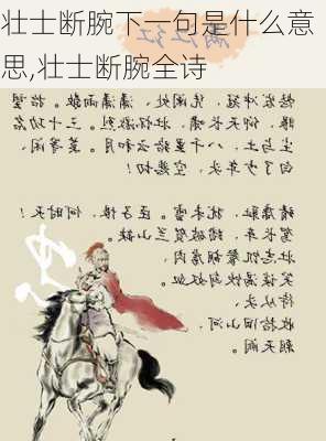 壮士断腕下一句是什么意思,壮士断腕全诗