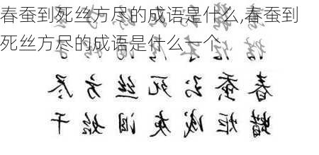 春蚕到死丝方尽的成语是什么,春蚕到死丝方尽的成语是什么一个