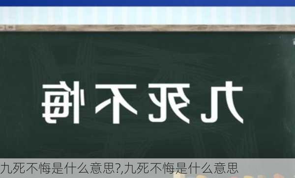 九死不悔是什么意思?,九死不悔是什么意思