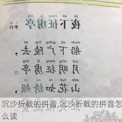 沉沙折戟的拼音,沉沙折戟的拼音怎么读