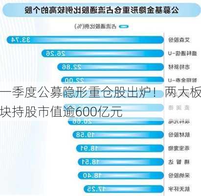 一季度公募隐形重仓股出炉！两大板块持股市值逾600亿元