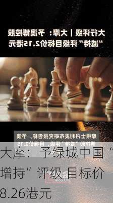 大摩：予绿城中国“增持”评级 目标价8.26港元