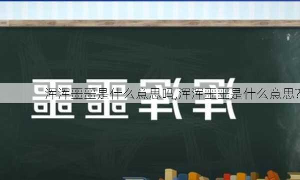 浑浑噩噩是什么意思吗,浑浑噩噩是什么意思?