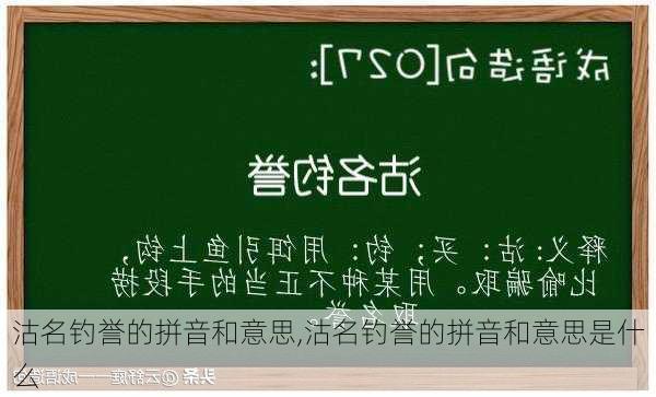 沽名钓誉的拼音和意思,沽名钓誉的拼音和意思是什么