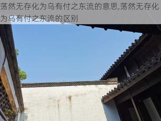 荡然无存化为乌有付之东流的意思,荡然无存化为乌有付之东流的区别