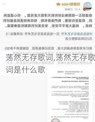 荡然无存歌词,荡然无存歌词是什么歌