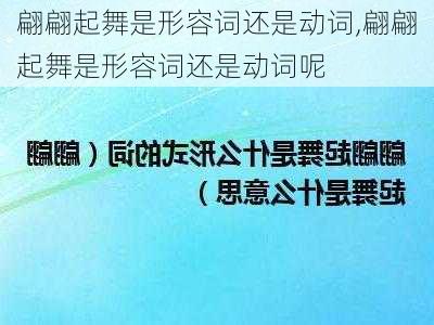 翩翩起舞是形容词还是动词,翩翩起舞是形容词还是动词呢