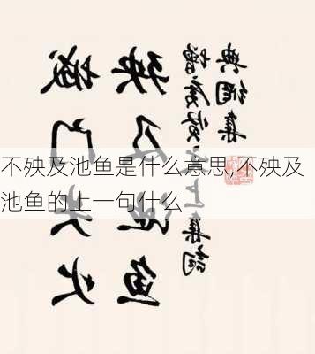 不殃及池鱼是什么意思,不殃及池鱼的上一句什么