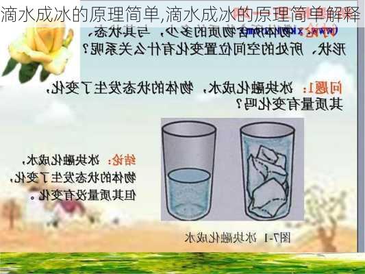 滴水成冰的原理简单,滴水成冰的原理简单解释