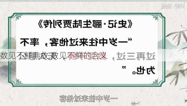 数见不鲜典故,数见不鲜的含义