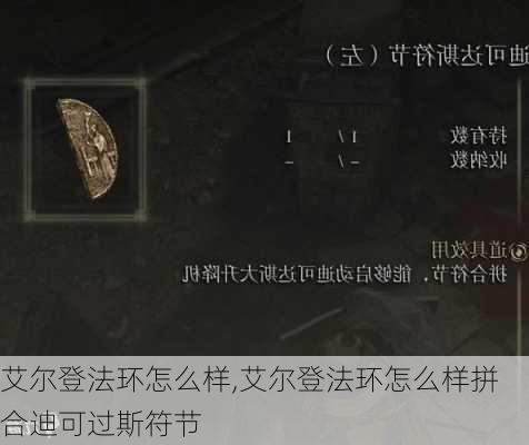 艾尔登法环怎么样,艾尔登法环怎么样拼合迪可过斯符节