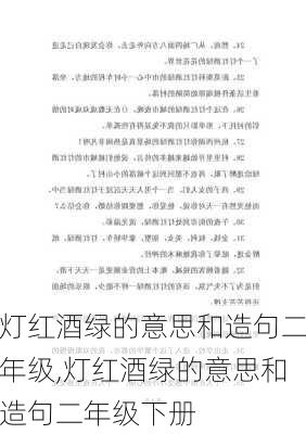 灯红酒绿的意思和造句二年级,灯红酒绿的意思和造句二年级下册