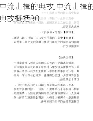 中流击楫的典故,中流击楫的典故概括30