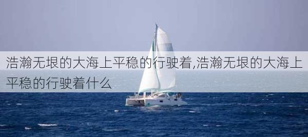 浩瀚无垠的大海上平稳的行驶着,浩瀚无垠的大海上平稳的行驶着什么