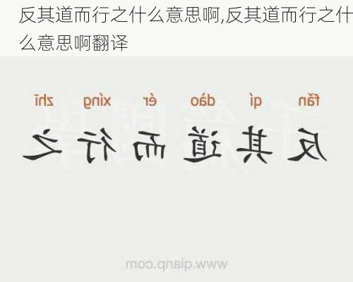 反其道而行之什么意思啊,反其道而行之什么意思啊翻译