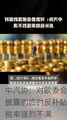 中汽协：对欧委会披露的临时反补贴税率强烈不满