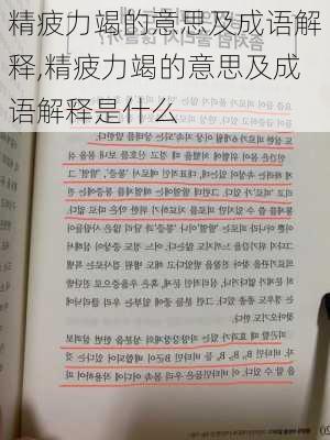 精疲力竭的意思及成语解释,精疲力竭的意思及成语解释是什么