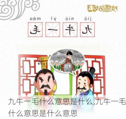 九牛一毛什么意思是什么,九牛一毛什么意思是什么意思