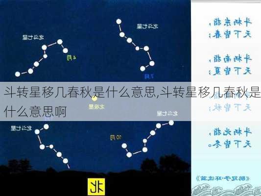 斗转星移几春秋是什么意思,斗转星移几春秋是什么意思啊