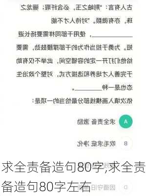 求全责备造句80字,求全责备造句80字左右