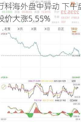 万科海外盘中异动 下午盘股价大涨5.55%