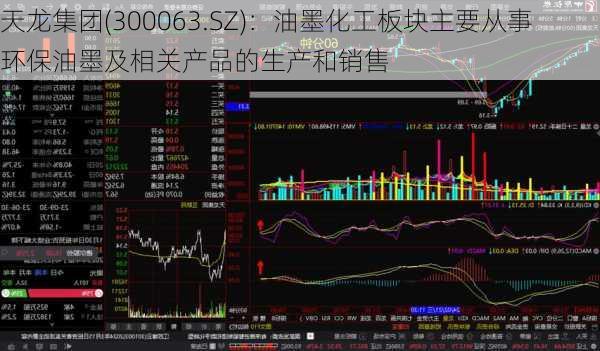 天龙集团(300063.SZ)：油墨化工板块主要从事环保油墨及相关产品的生产和销售