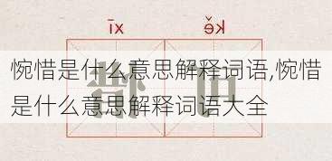 惋惜是什么意思解释词语,惋惜是什么意思解释词语大全