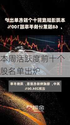 本周活跃度前十个股名单出炉