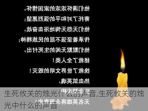 生死攸关的烛光什么的声音,生死攸关的烛光中什么的声音