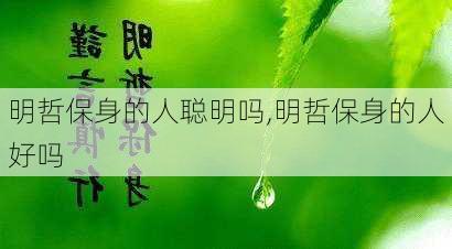 明哲保身的人聪明吗,明哲保身的人好吗